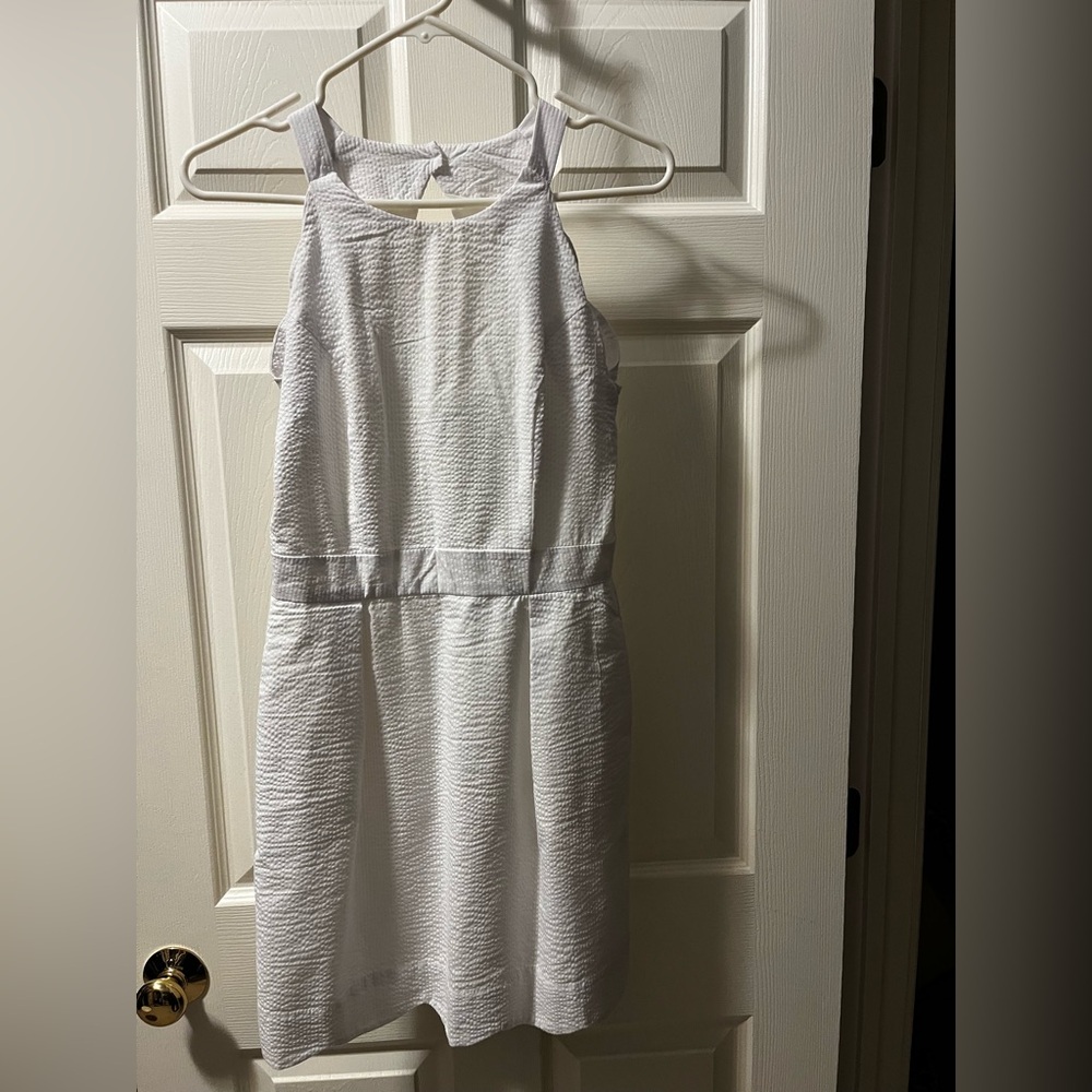 Lauren James Textured White Midi Dress
